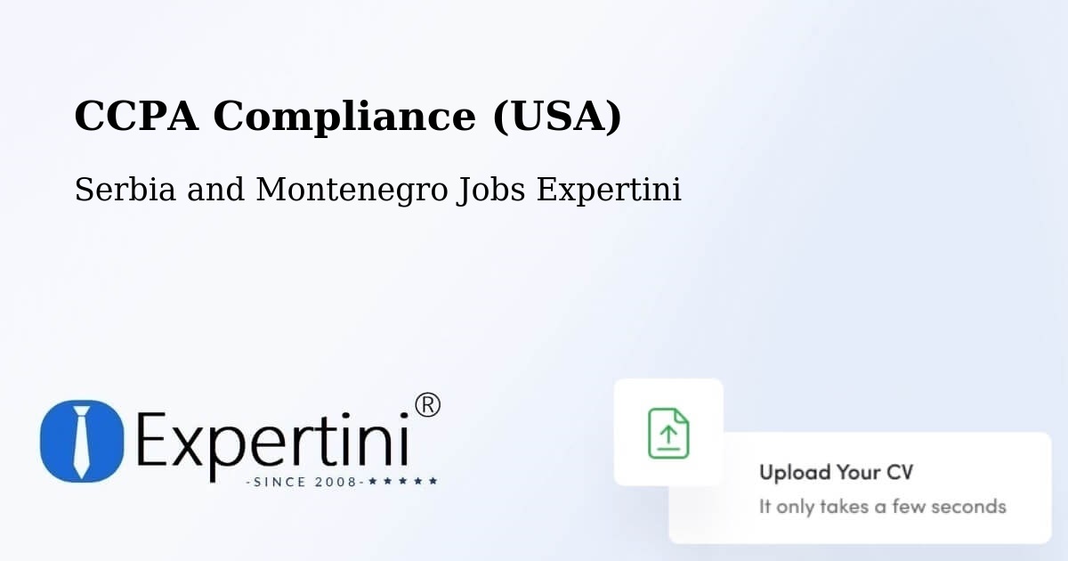 CCPA Privacy Rights & Compliance Notice – Oxbow - Serbia and Montenegro Jobs Expertini